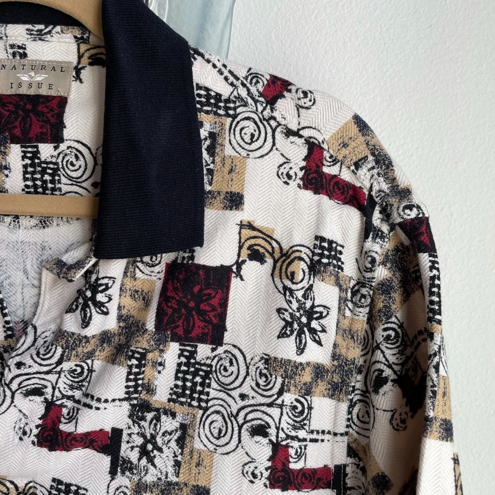 Vintage Printed Graphic Polo Shirt - Picture 1 of 4